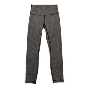 Lululemon Leggings Womens 4 Grey Space Dye Wunder Under High Rise Pull On Yoga
